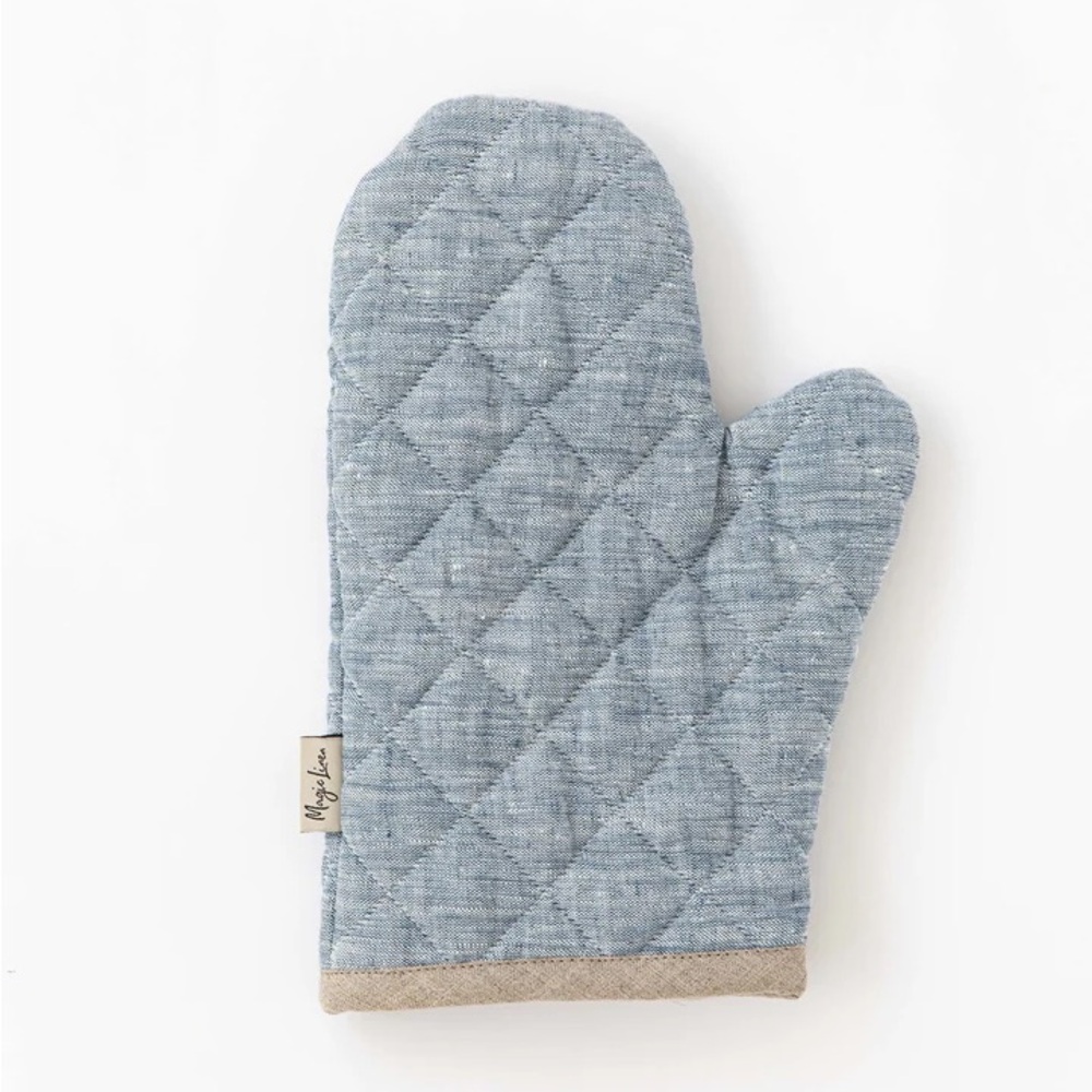 Blue Denim Quilted Oven Mitt
